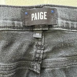 Size 38 Paige Lennox jeans. Black, moderately worn
